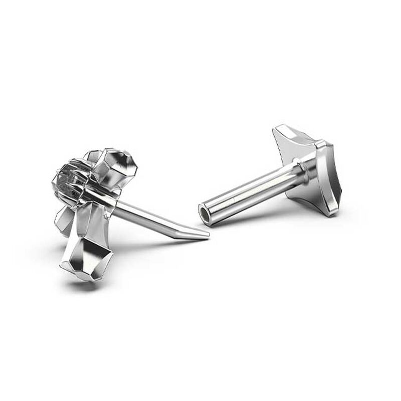 Stolen Girlfriends Club Gothic Cross Flat Back Earring - Single image number 2